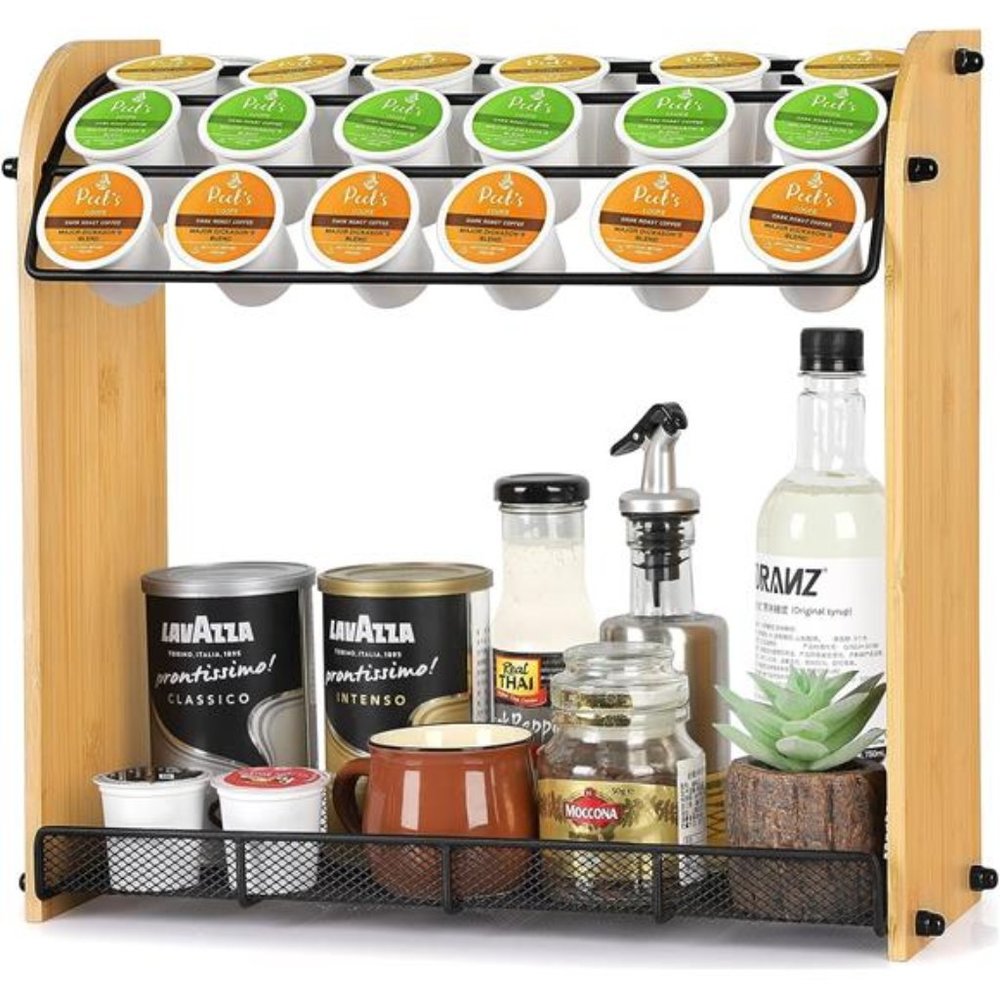 Cup Holder Large Capacity Coffee Pod Holder Coffee Bar Accessories & Cup Storage